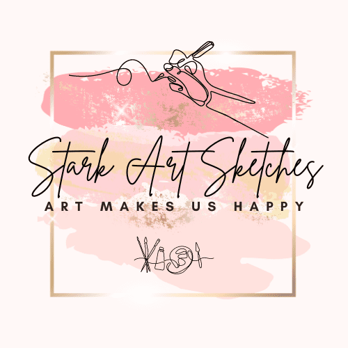 Logo with elegant hand-drawn style and artistic brush strokes.